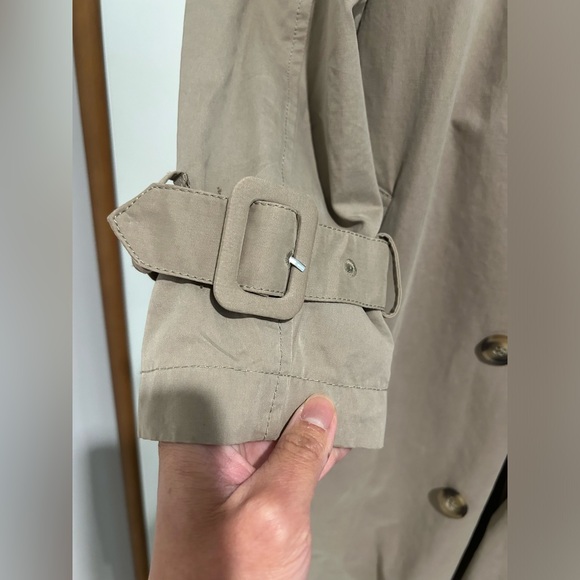 Zara Green Khaki Trench XS EUC - Picture 6 of 8